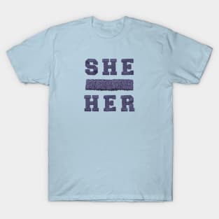 Pronouns She Her Knit LGBT T-Shirt